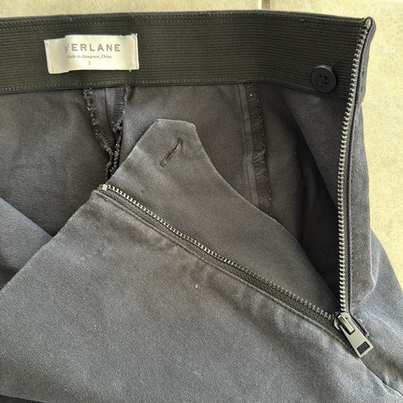Everlane Stretch Cotton Slim Side Zip Ankle Pants - Picture 6 of 7
